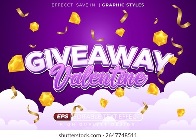 Giveaway 3d modelo de efeito de texto editável