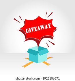 giveaway vector illustration, flat and simple design. giveaway concept 