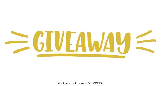 Giveaway vector lettering