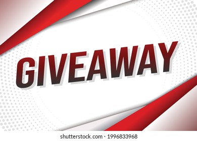 Giveaway word concept vector illustration with modern futuristic 3d style for landing page template ui web mobile app poster banner flyer background gift card coupon label wallpaper