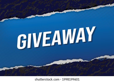 giveaway word concept vector illustration with lines 3d style for social media landing page, template, ui, web, mobile app, poster, banner, flyer, background, gift card, coupon, label, wallpaper