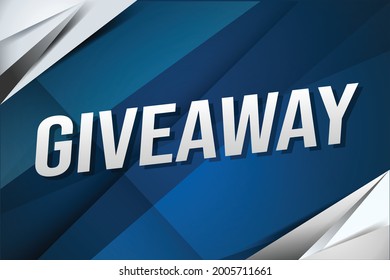 giveaway word concept vector illustration with lines 3d style for social media landing page, template, ui, web, mobile app, poster, banner, flyer, background, gift card, coupon, label, wallpaper
