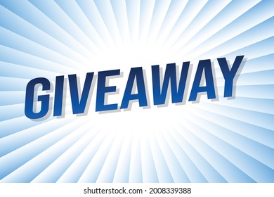 giveaway word concept vector illustration with lines 3d style for social media landing page, template, ui, web, mobile app, poster, banner, flyer, background, gift card, coupon, label, wallpaper