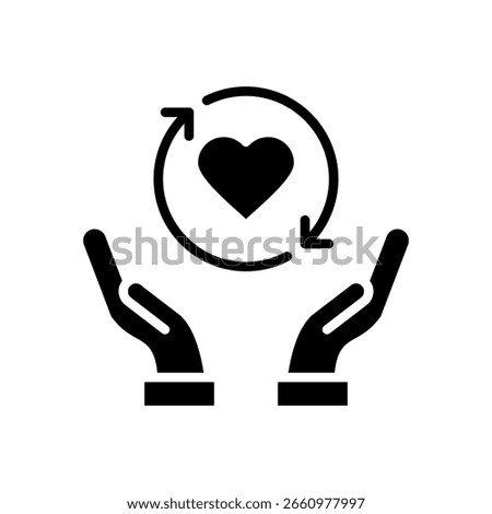 Giving Back Icon Glyph Vector Illustration