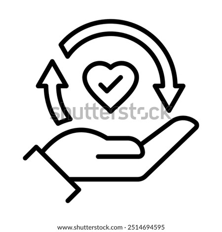Giving Back icon line vector illustration