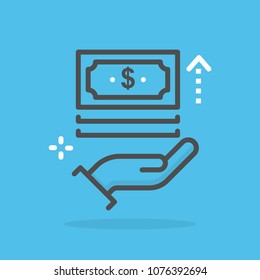 Giving Cash vector icon