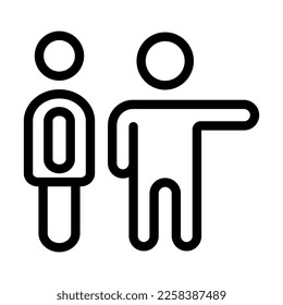 Giving Direction Vector Line Icon Design