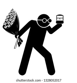 giving gift of celebration concept design vector
