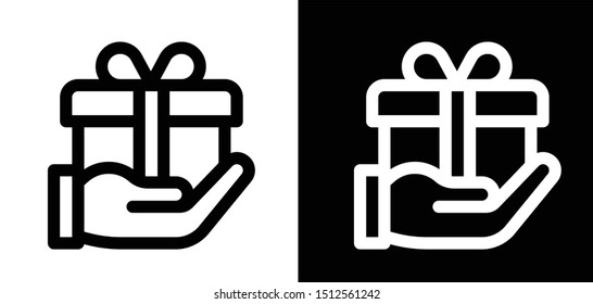 Giving gift illustration vector design