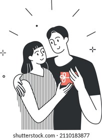 Giving gifts to friends and loved ones. Unpacking gifts. Surprises for the holidays. Gift ideas for loved ones. Valentine's Day.