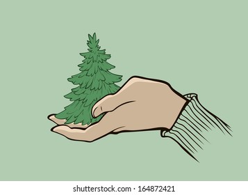Giving hand