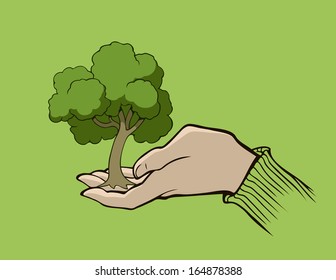 Giving hand