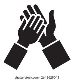Giving a hand icon. Charity and donation icon. Icon symbol of fund raising, humanity, philanthropy, compassion, help, love, care. Vector illustration