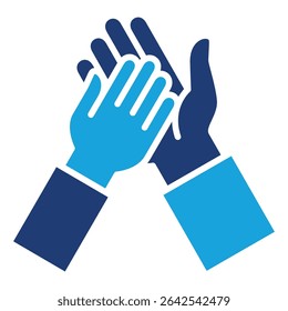 Giving a hand icon. Charity and donation icon. Icon symbol of fund raising, humanity, philanthropy, compassion, help, love, care. Vector illustration