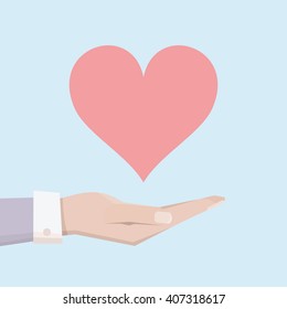 Giving heart.