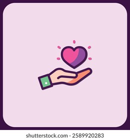 Giving Heart: Compassionate Care Icon Design