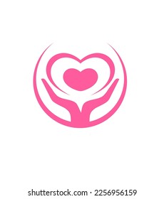 Giving Heart, Heart and Hand logo, Health Care logo