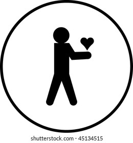 giving a heart symbol