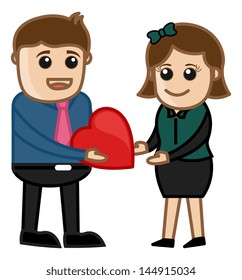 Giving a Heart Vector