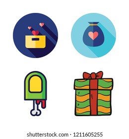 giving icon set. vector set about gift, donation and finger icons set.