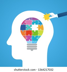 Giving idea to human brain concept,vector illustration.
EPS 10.