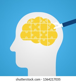 Giving idea to human brain concept,vector illustration.
EPS 10.