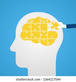 Giving idea to human brain concept,vector illustration.
EPS 10.