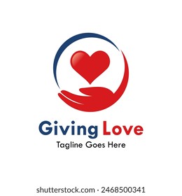 Giving love design template illustration