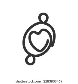 giving love logo template. Icon Illustration Brand Identity. Isolated and flat illustration. Vector graphic