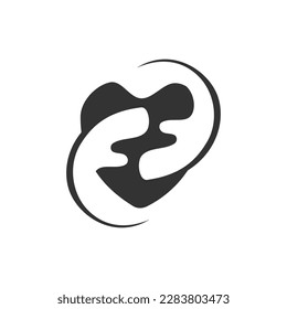 giving love logo template. Icon Illustration Brand Identity. Isolated and flat illustration. Vector graphic