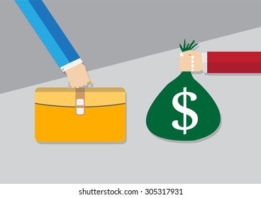 giving money