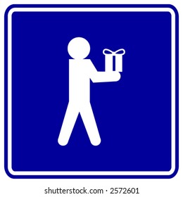 giving a present sign