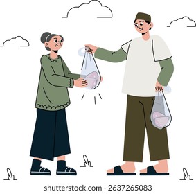 Giving Qurban Meat to Neighbors