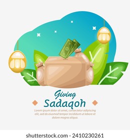 Giving sadaqoh, moslem, ramadan mubarak, happy iftar