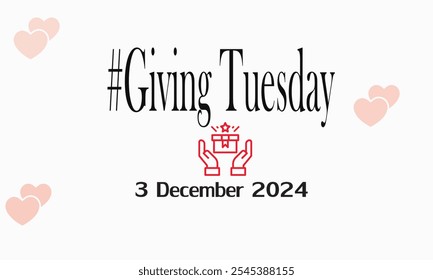 Giving tuesday banner 2024 background white