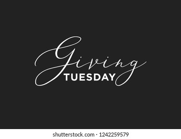 Giving Tuesday Holiday Vector Text Typography Isolated Illustration Background