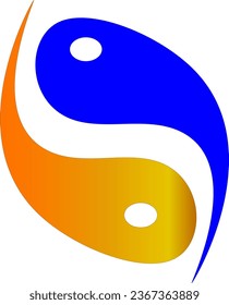 Giving vector concept or isolated logo, Logo or letter sketch
