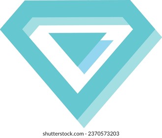 Dar concepto vectorial o logotipo aislado. Ilustración de diamantes, logotipo o logotipo comercial o logotipo de la empresa