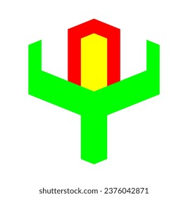 Giving vector concept or isolated logo. Monogram letter , Logo or business logo or company logo