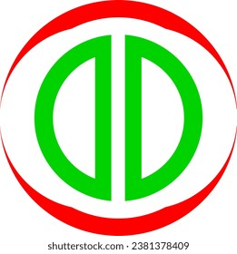 Dar concepto vectorial o logotipo aislado. Letra monográfica Logo o logotipo comercial o logotipo de la empresa