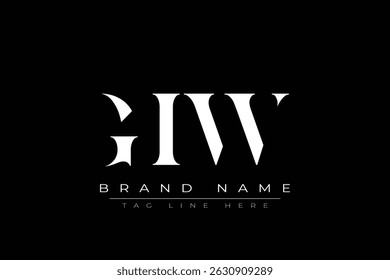 GIW abstract letter logo design. This logo is designed by three abstract letters.