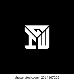Diseño vectorial de la letra GIW, logotipo sencillo y moderno GIW. Diseño de alfabeto lujoso GIW  