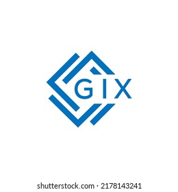 GIX letter logo design on white background. GIX creative  circle letter logo concept. GIX letter design.
