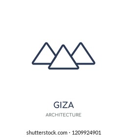 Giza icon. Giza linear symbol design from Architecture collection. Simple outline element vector illustration on white background.