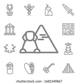 Giza icon. Mythology icons universal set for web and mobile