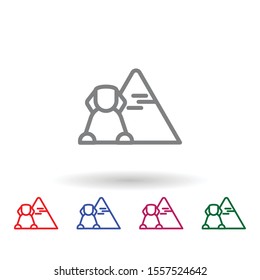 Giza multi color icon. Simple thin line, outline vector of mythology icons for ui and ux, website or mobile application