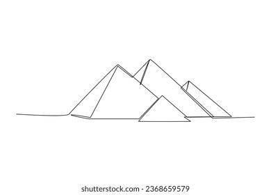 Giza Piramid. World Miracle minimalist concept. Building, tower, house category off world miracle, urban landscape. Vector illustration in trendy flat style isolated on white background