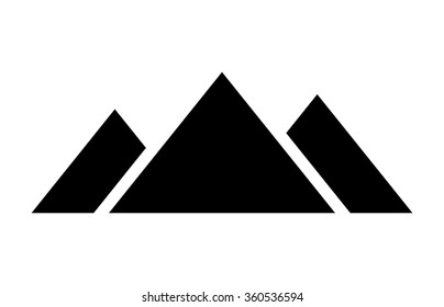 Giza pyramid complex in Egypt flat vector icon for apps and websites