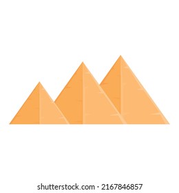 Giza pyramid icon cartoon vector. Egypt desert. Great old