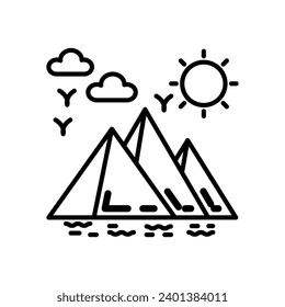 Giza Pyramid icon in vector. Illustration
